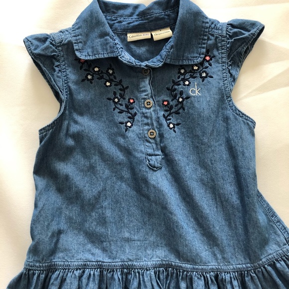 Calvin Klein Denim Girls Dress - Picture 3 of 6
